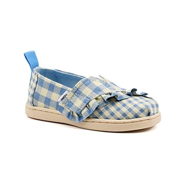 Alpargata Gingham Ruffle-26 Unisex Himmelblau 26 von TOMS