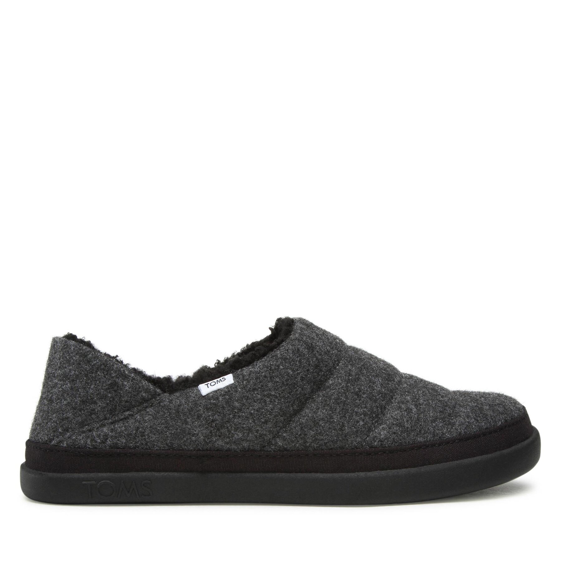 Hausschuhe Toms Ezra 10018793 Black Melange Felt von TOMS