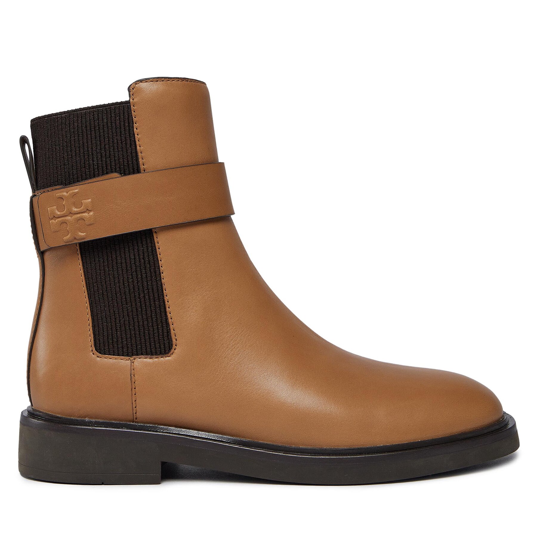 Klassische Stiefeletten Tory Burch Double T Chelsea Boot 152831 Almond Flour / Coco 200 von TORY BURCH