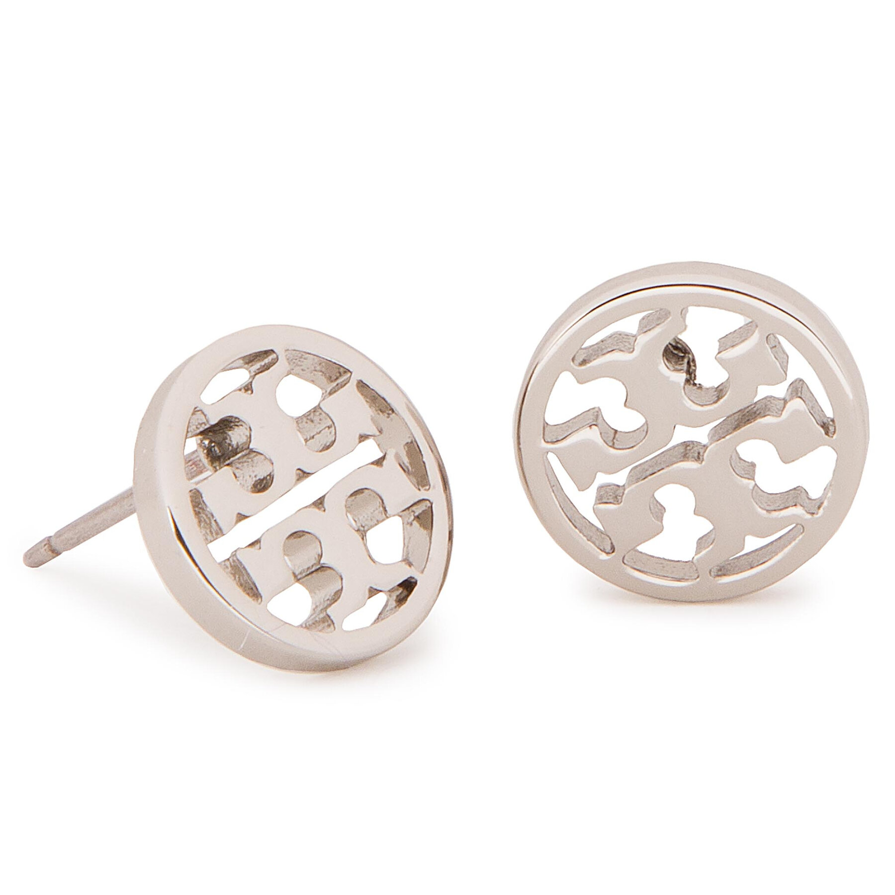 Ohrringe Tory Burch Logo Circle Stud Earring 11165518 Tory Silver 022 von TORY BURCH