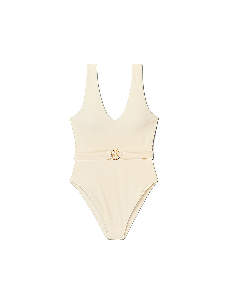 TORY BURCH Badeanzug MILLER creme | M von TORY BURCH