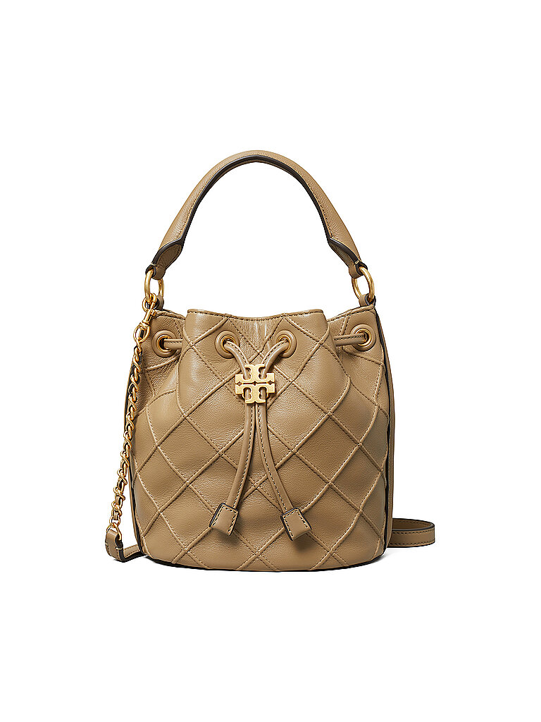 TORY BURCH Ledertasche -Bucket Bag FLEMING S hellbraun von TORY BURCH