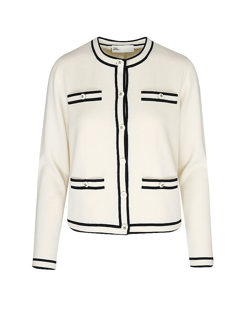 TORY BURCH Strickjacke KENDRA creme | XS von TORY BURCH