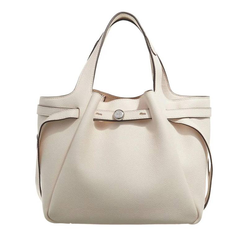 Tory Burch Handtasche - Romy Pebbled Satchel - Gr. unisize - in Creme - für Damen von TORY BURCH