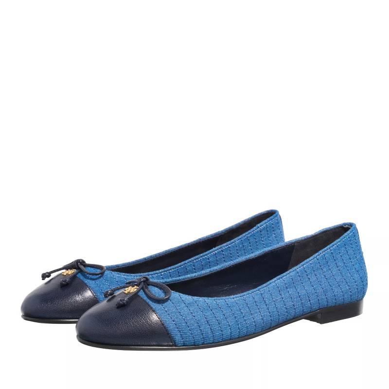 Tory Burch Loafer - Cap-Toe Quilted Ballet - Gr. 37,5 (EU) - in Blau - für Damen von TORY BURCH