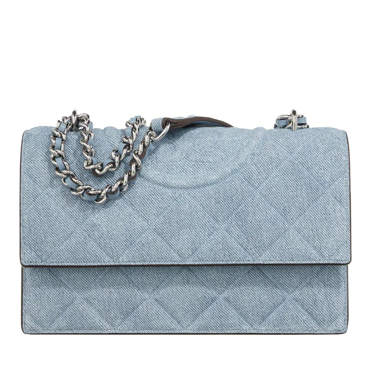 Tory Burch Schultertasche - Fleming Denim Small Convertible Shoulder Bag - Gr. unisize - in Blau - für Damen Tory Burch Schultertasche - Fleming Denim Small Convertible Shoulder Bag - Gr. unisize - in Blau - für Damen von TORY BURCH