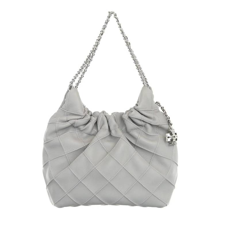 Tory Burch Schultertasche - Fleming Mini Hobo - Gr. unisize - in Grau - für Damen von TORY BURCH