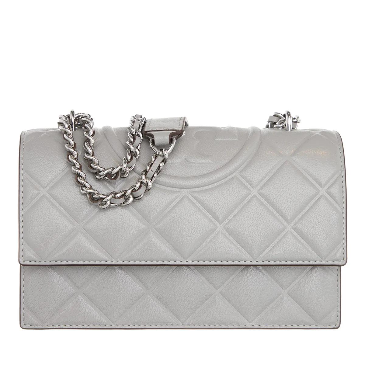 Tory Burch Schultertasche - Fleming Small Convertible Shoulder Bag - Gr. unisize - in Grau - für Damen von TORY BURCH