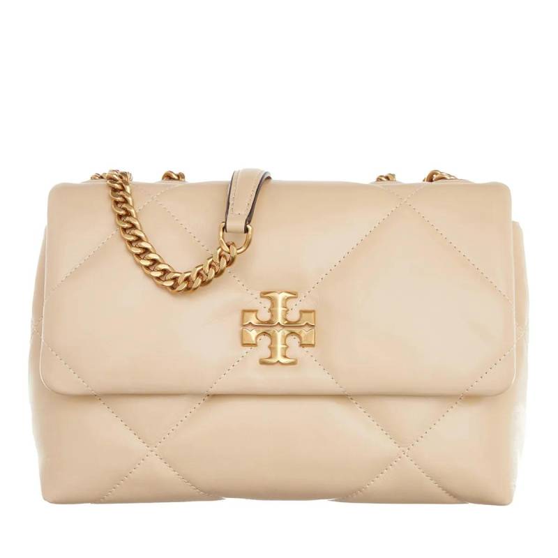 Tory Burch Schultertasche - Kira Diamond Quilt Small Convertible Shoulder Bag - Gr. unisize - in Beige - für Damen von TORY BURCH