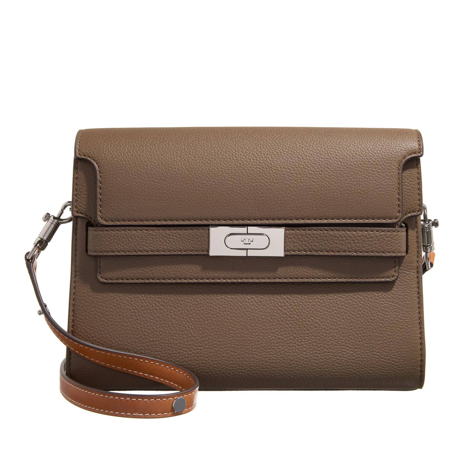 Tory Burch Schultertasche - Lee Radziwill Color-Block Pebbled Shoulder Bag - Gr. unisize - in Taupe - für Damen Tory Burch Schultertasche - Lee Radziwill Color-Block Pebbled Shoulder Bag - Gr. unisize - in Taupe - für Damen von TORY BURCH