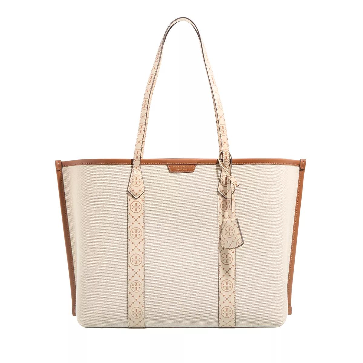 Tory Burch Umhängetasche - Perry Canvas Triple-Compartment Tote - Gr. unisize - in Beige - für Damen von TORY BURCH