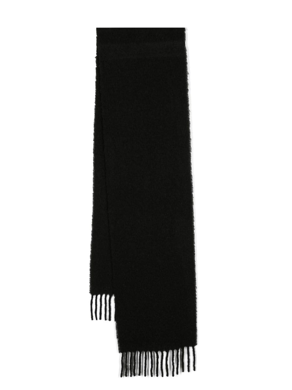 TOTEME Monogram leather patch scarf - Black von TOTEME