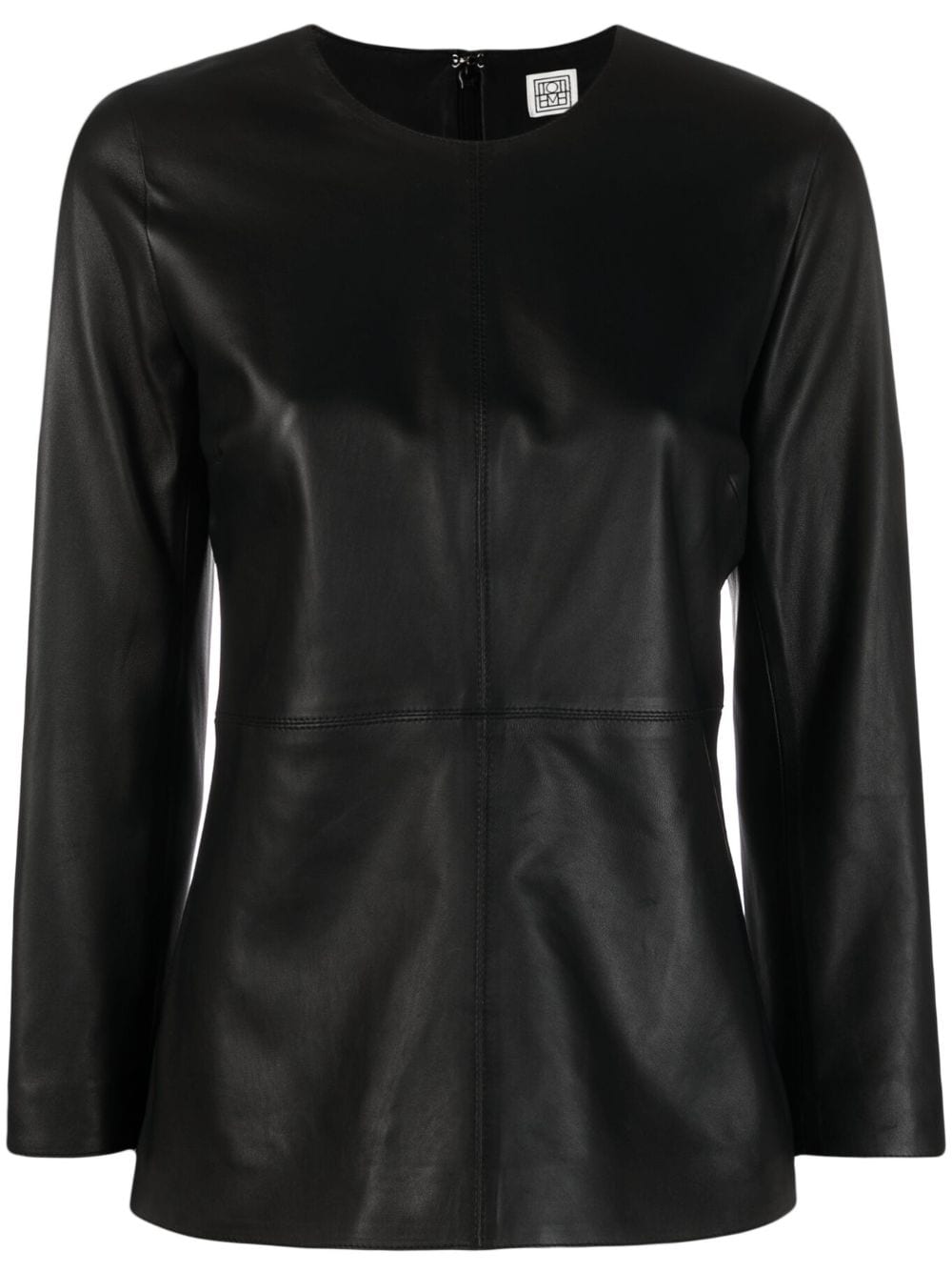 TOTEME Panelled leather top - Black von TOTEME