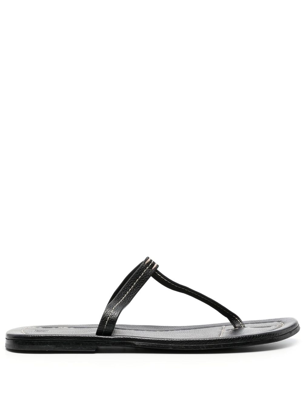 TOTEME T-bar leather sandals - Black von TOTEME