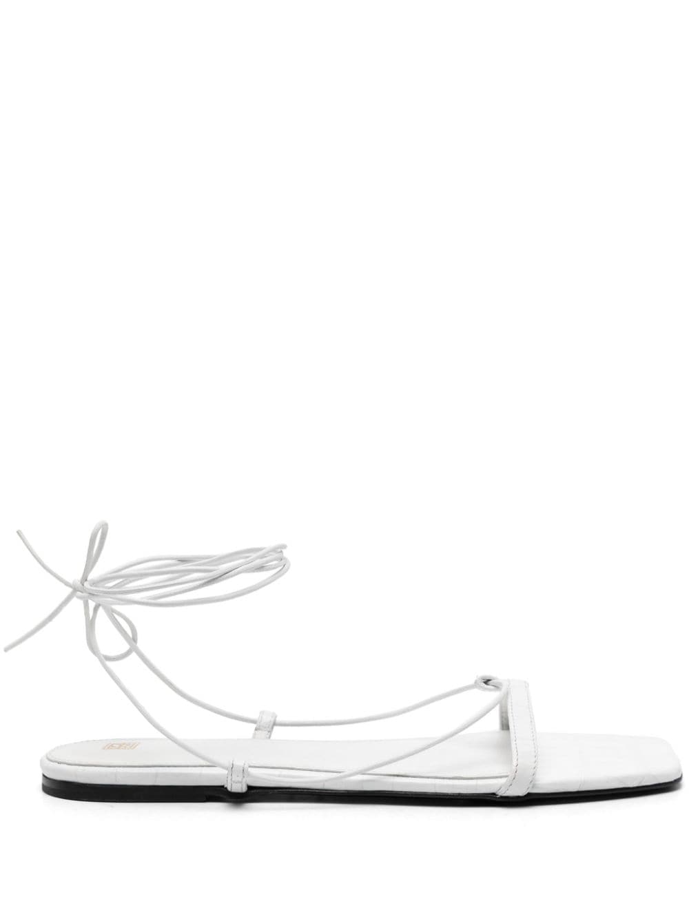 TOTEME The Croco Tie sandals - White von TOTEME