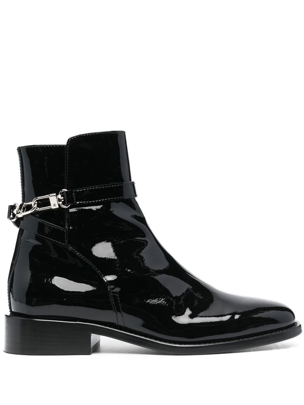 TOTEME The Jodhpur patent leather boots - Black von TOTEME