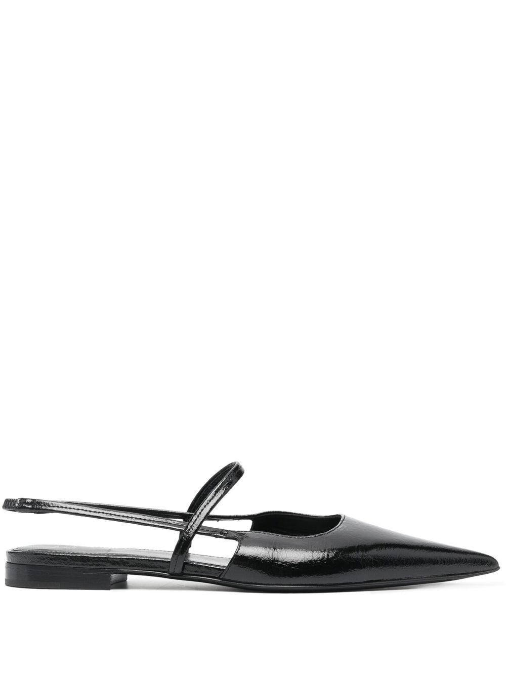 TOTEME The Sharp slingback flat sandals - Black von TOTEME