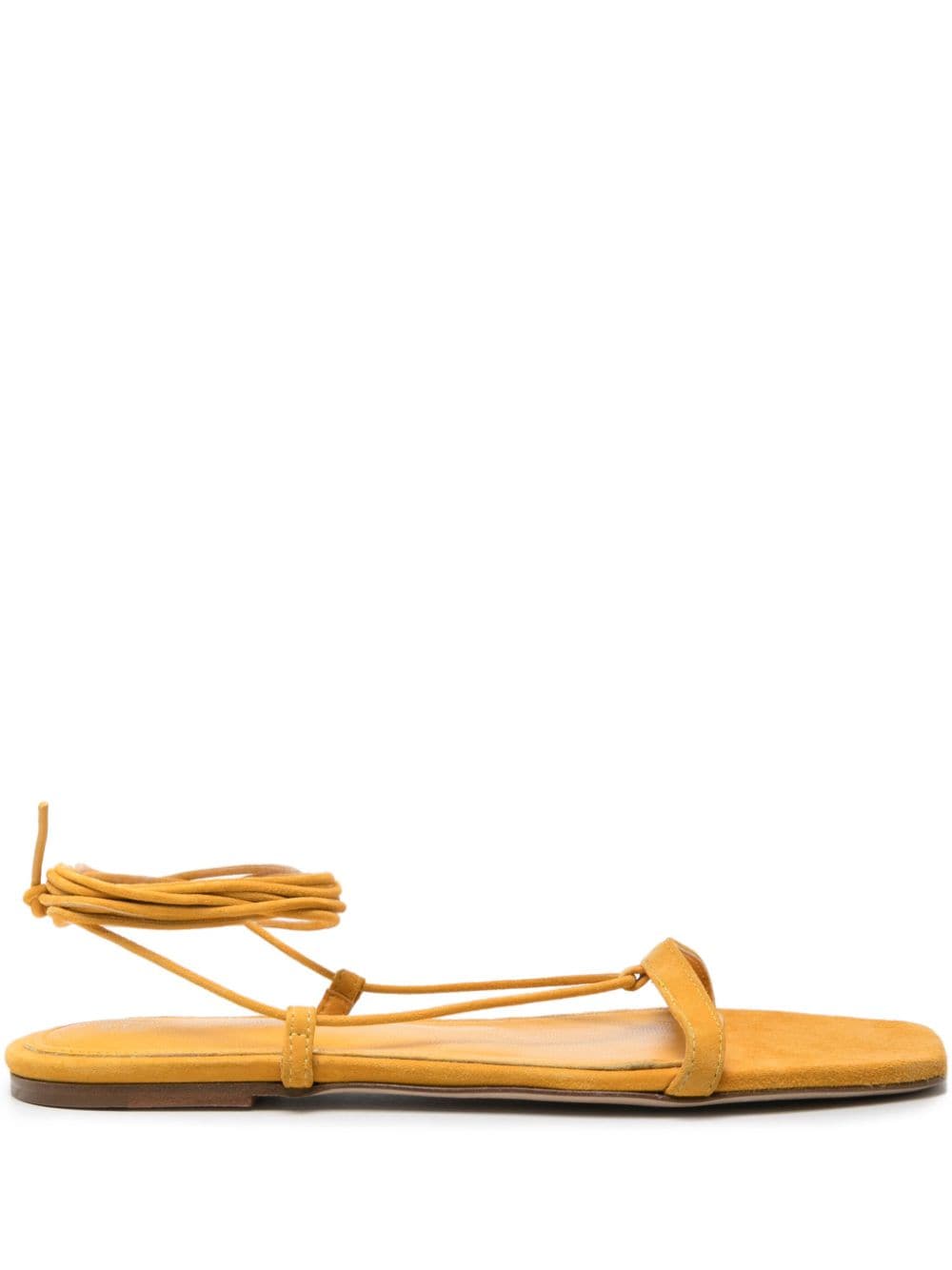 TOTEME The Tie suede sandals - Yellow von TOTEME