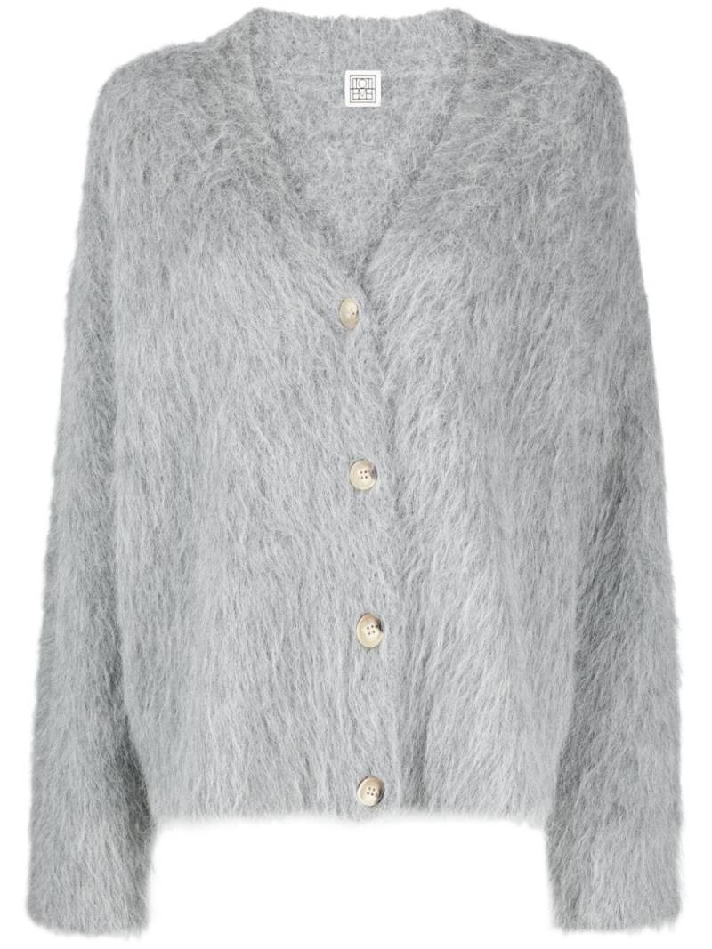 TOTEME V-neck alpaca wool-blend cardigan - Grey von TOTEME