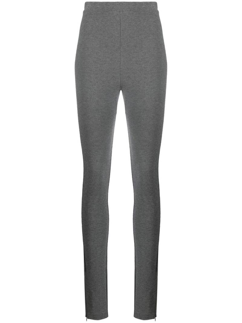 TOTEME ankle-zip high-waisted leggings - Grey von TOTEME