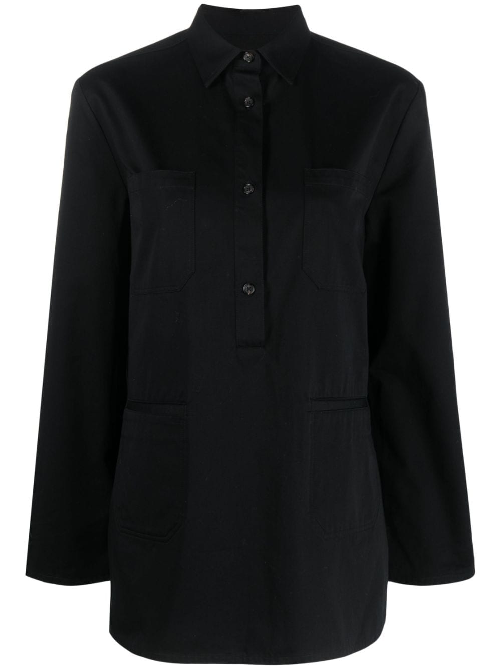 TOTEME button-up long-sleeve shirt - Black von TOTEME