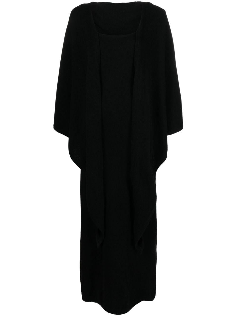 TOTEME detachable-shawl cashmere maxi dress - Black von TOTEME