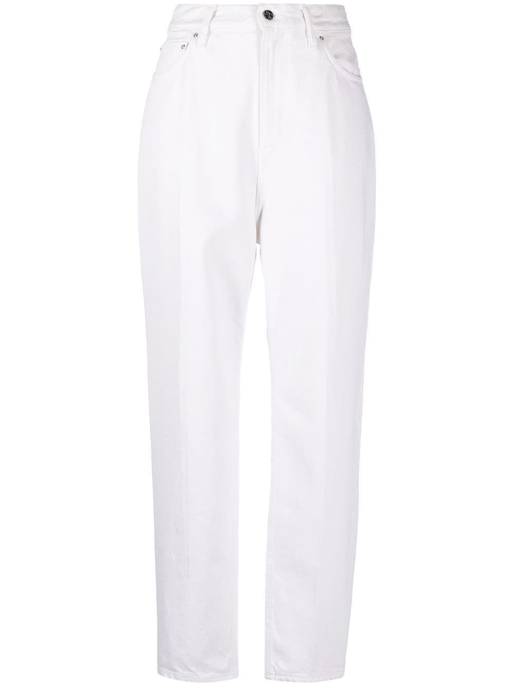 TOTEME high-rise tapered jeans - White von TOTEME