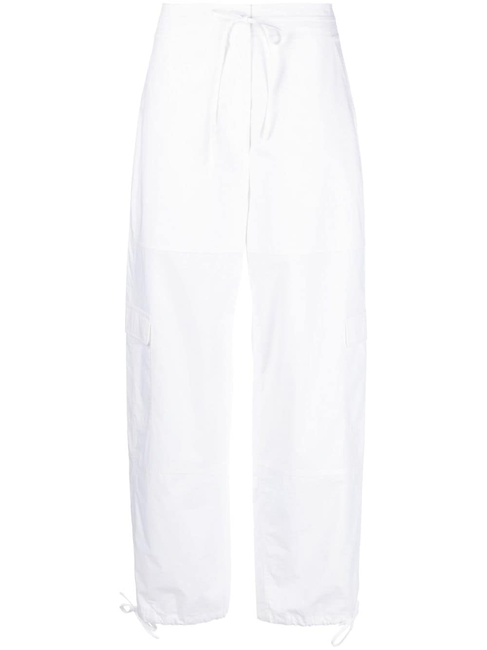 TOTEME high-waisted tapered cargo trousers - White von TOTEME