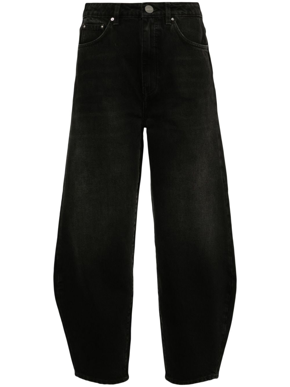 TOTEME logo-embroidered tapered-leg jeans - Black von TOTEME