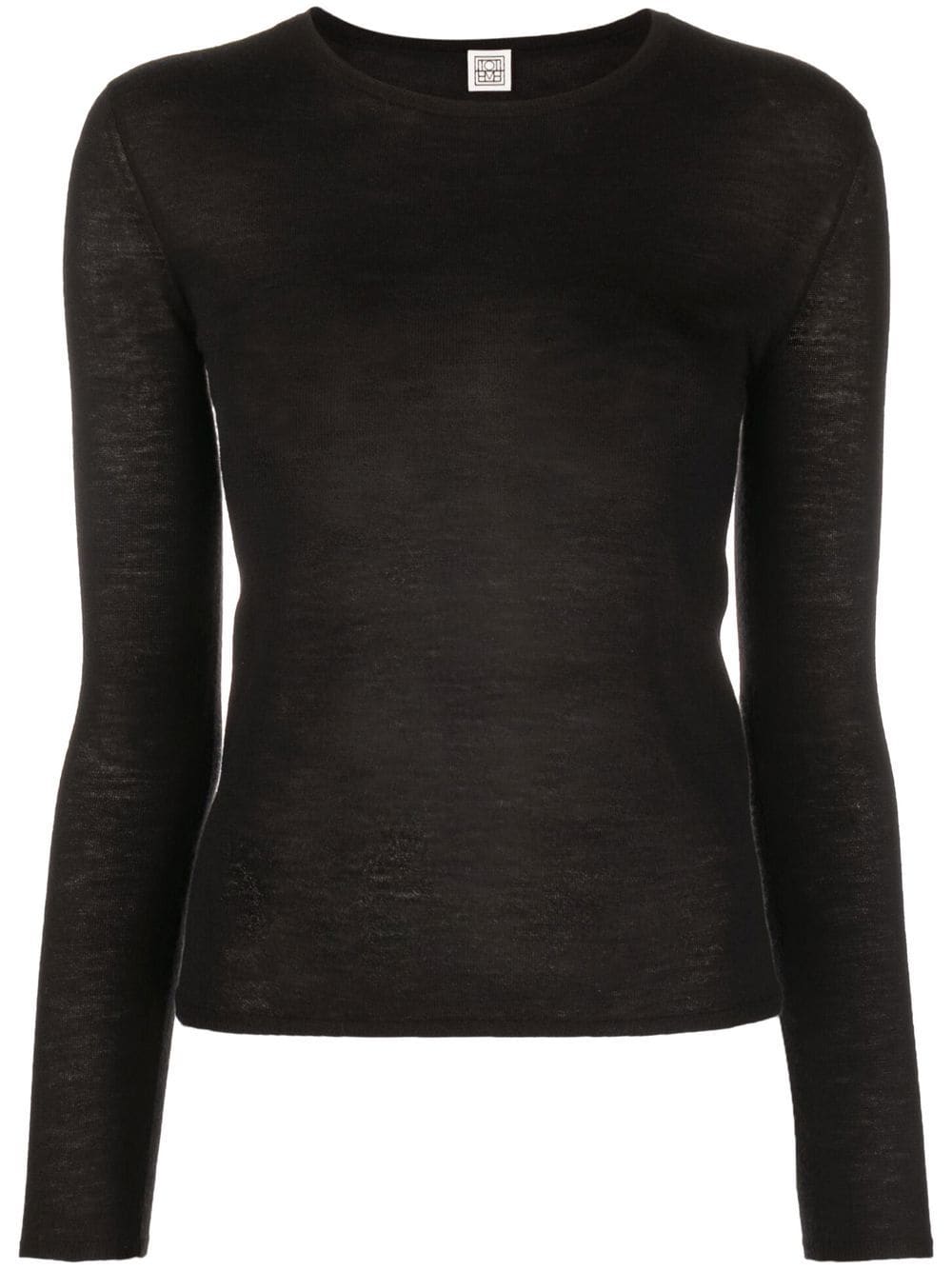 TOTEME long-sleeve cashmere top - Black von TOTEME