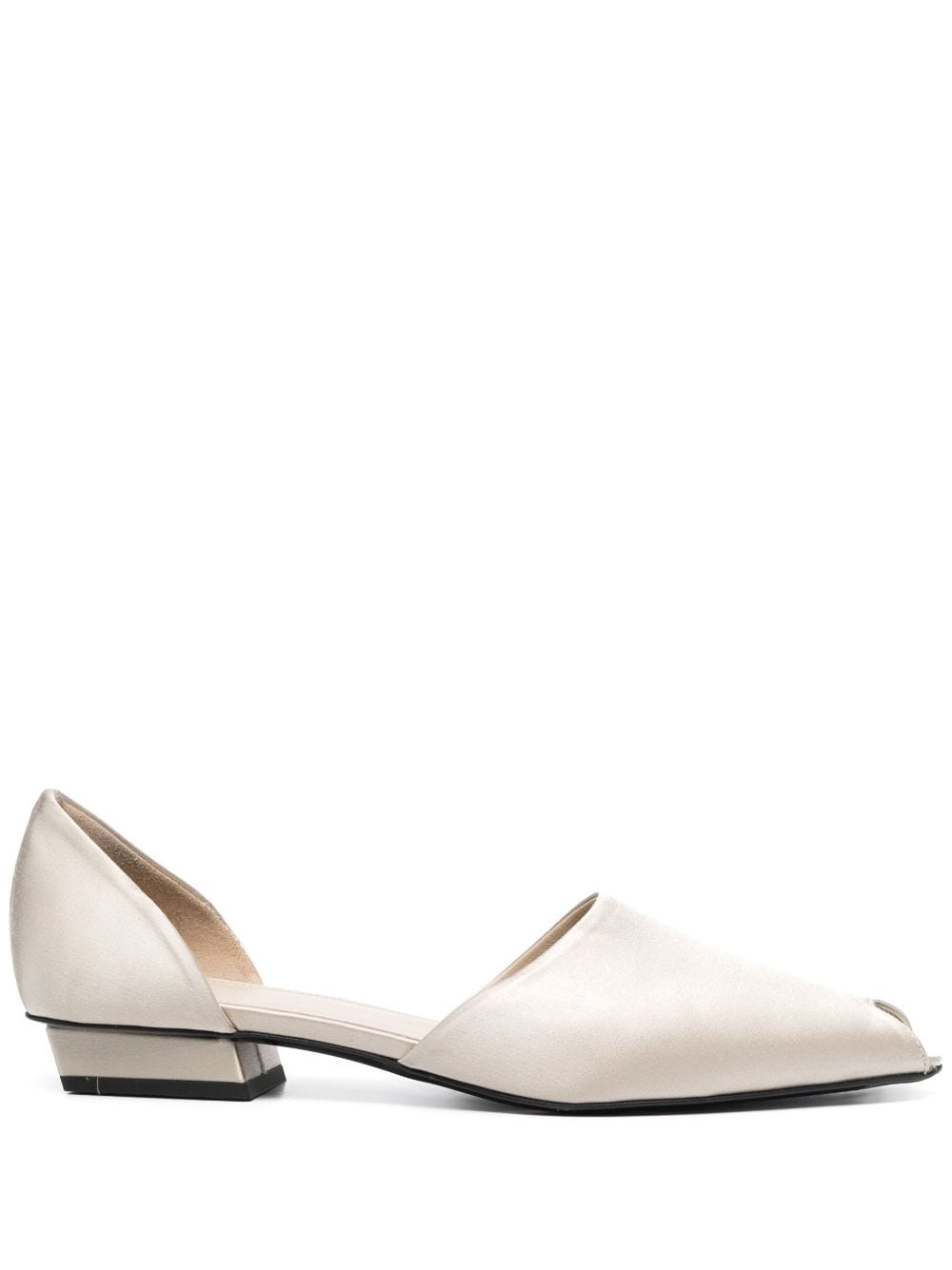 TOTEME peep-toe satin flats - Neutrals von TOTEME