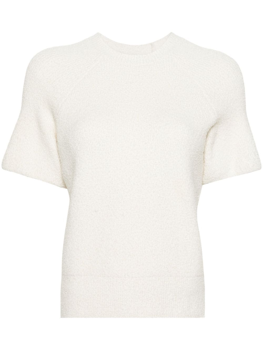 TOTEME raglan-sleeve knitted T-shirt - White von TOTEME