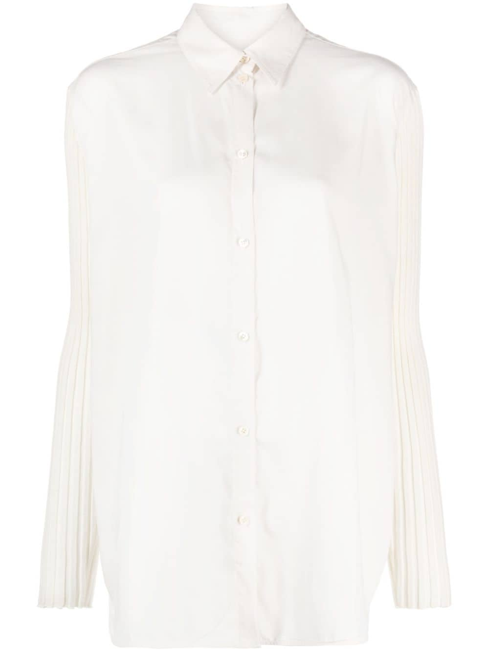 TOTEME Bi-Material shirt - White von TOTEME