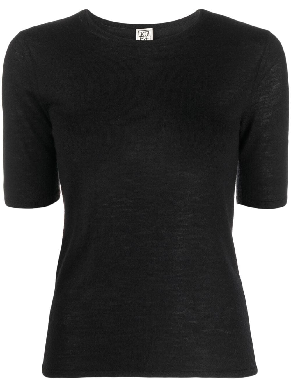 TOTEME round-neck cashmere T-shirt - Black von TOTEME