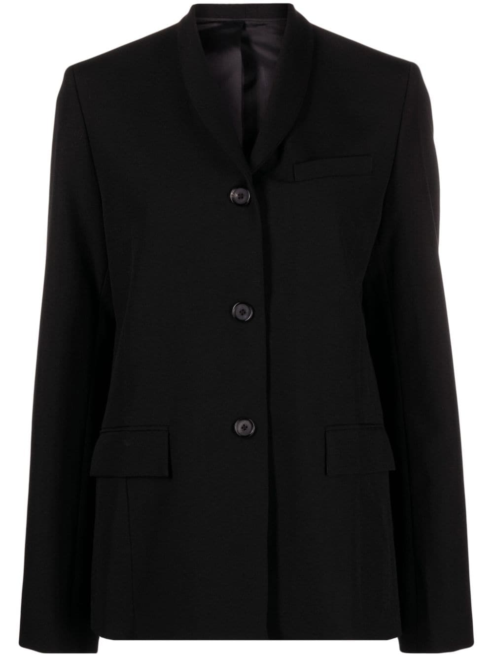 TOTEME Overlay single-breasted blazer - Black von TOTEME