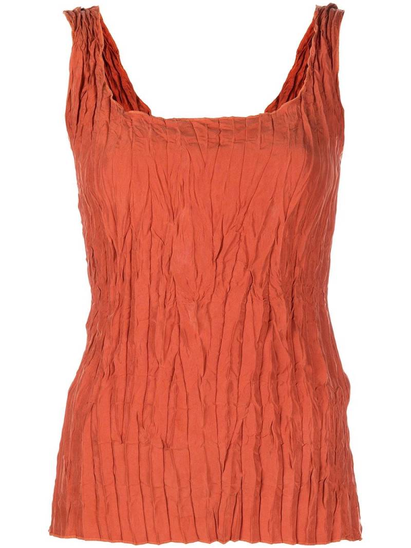 TOTEME square-neck gathered tank top - Orange von TOTEME