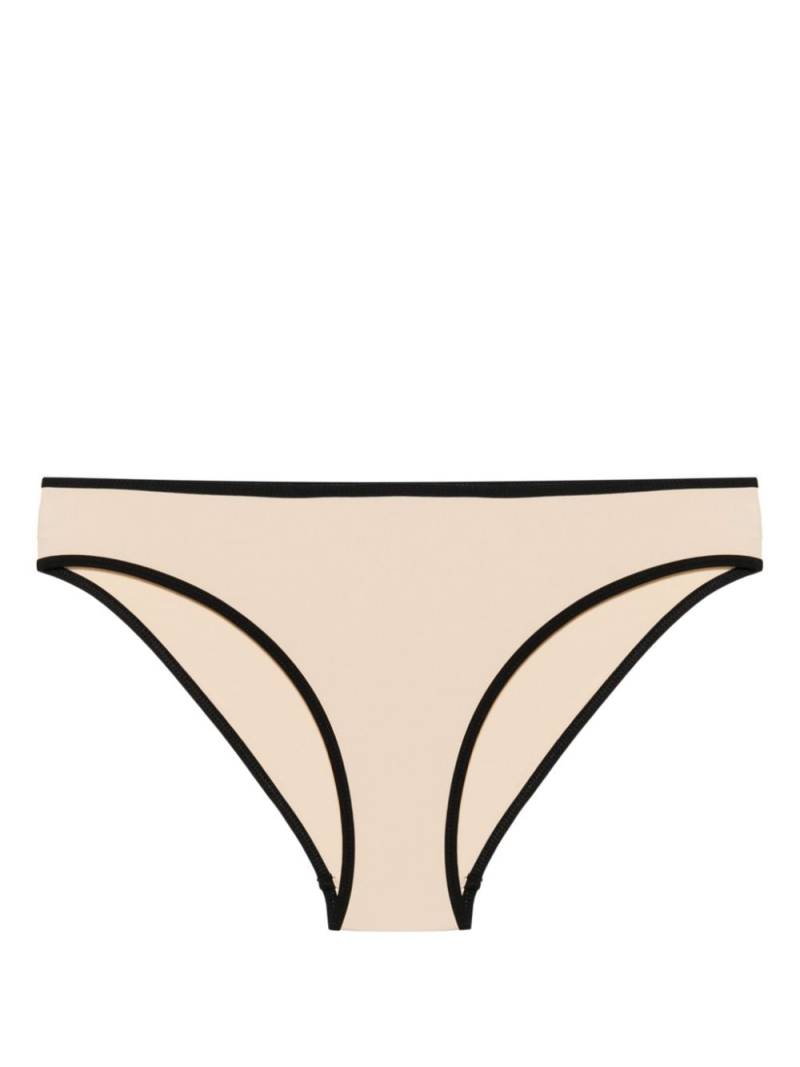 TOTEME striped-edge bikini bottoms - Neutrals von TOTEME