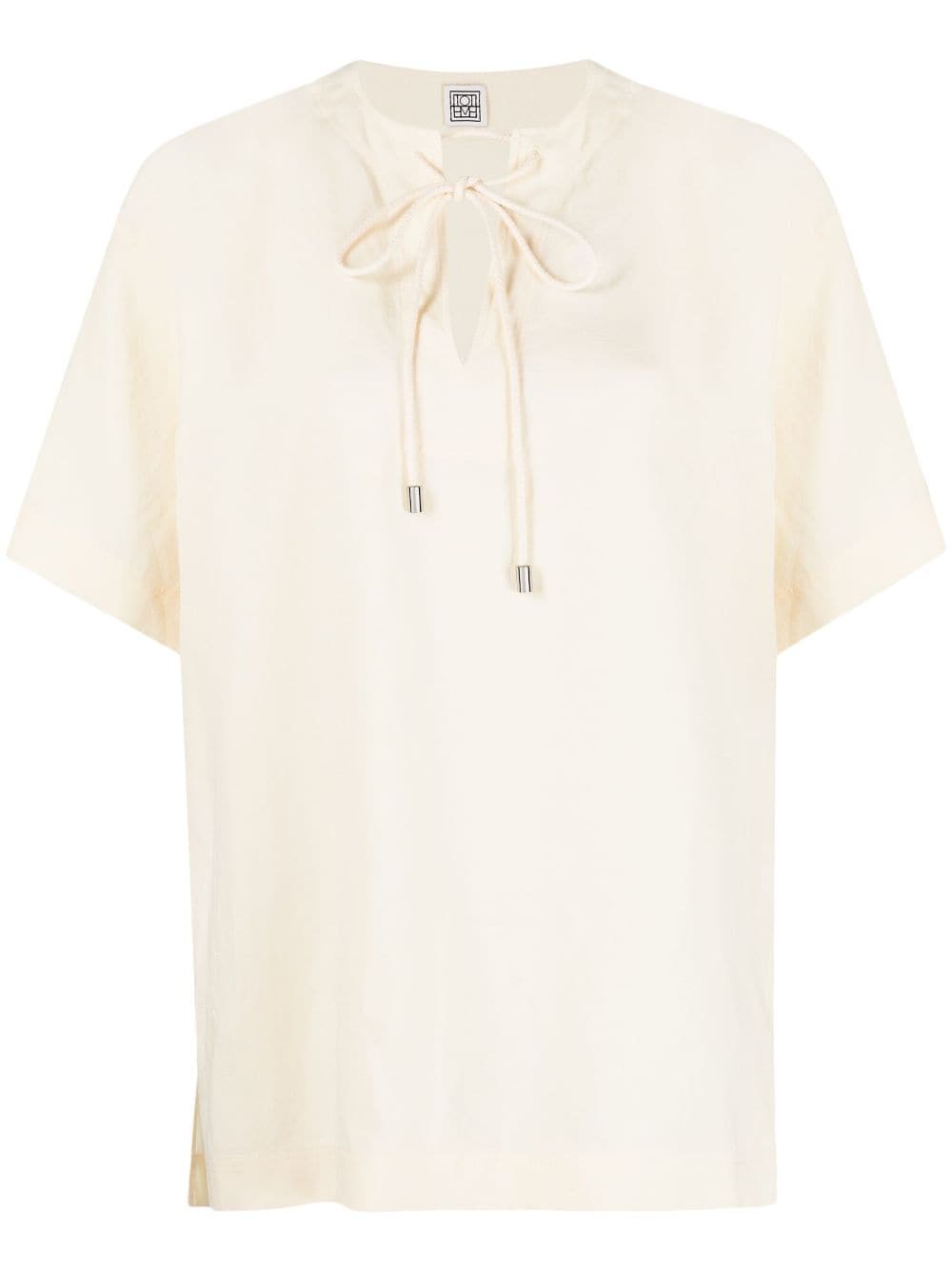 TOTEME tie-detail blouse - Yellow von TOTEME