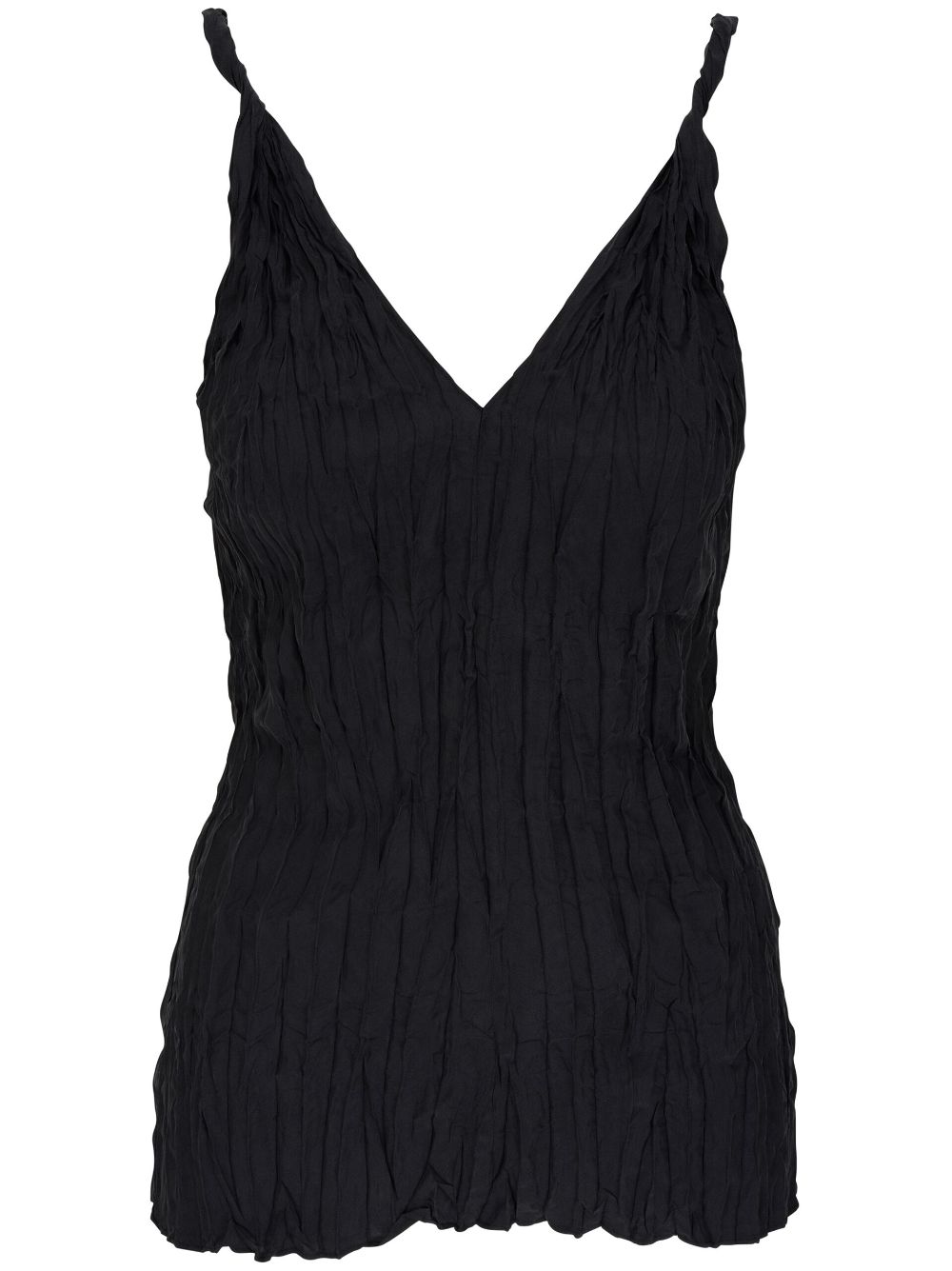 TOTEME twist-strap crinkled top - Black von TOTEME