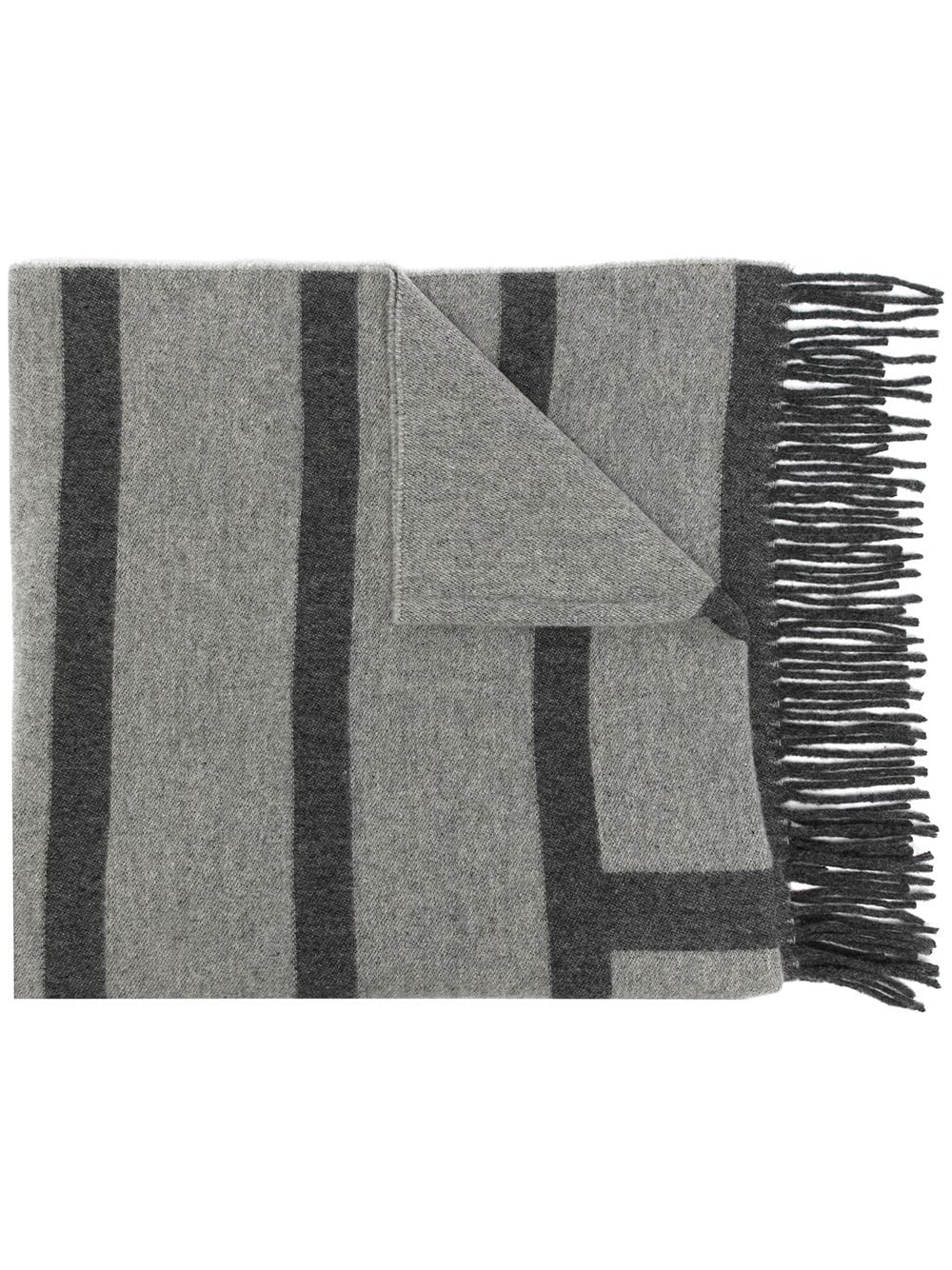 TOTEME two-tone striped scarf - Grey von TOTEME