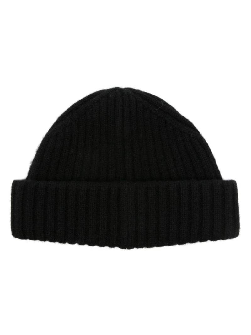 TOTEME cashmere ribbed-knit beanie - Black von TOTEME