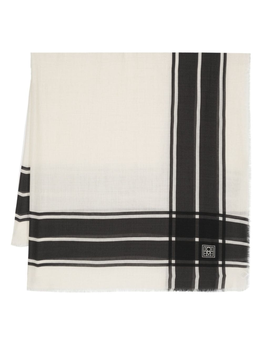 TOTEME wool-silk blanket scarf - Black von TOTEME
