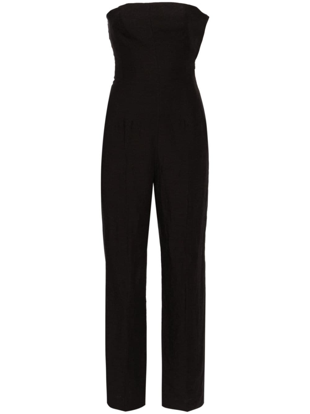 TOVE Ita strapless linen jumpsuit - Black von TOVE