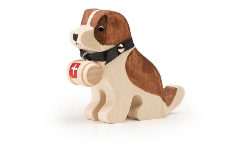 TRAUFFER Spielfigur »Barry sitzend mit Fässchen«, Holzart: Linde, (Schweiz) von TRAUFFER