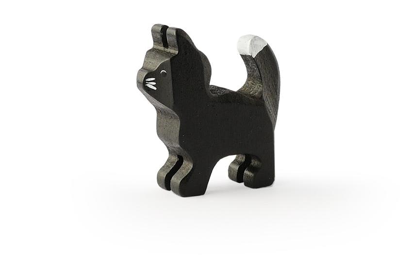 TRAUFFER Spielfigur »Katze schwarz«, Holzart: Linde, (Schweiz) von TRAUFFER