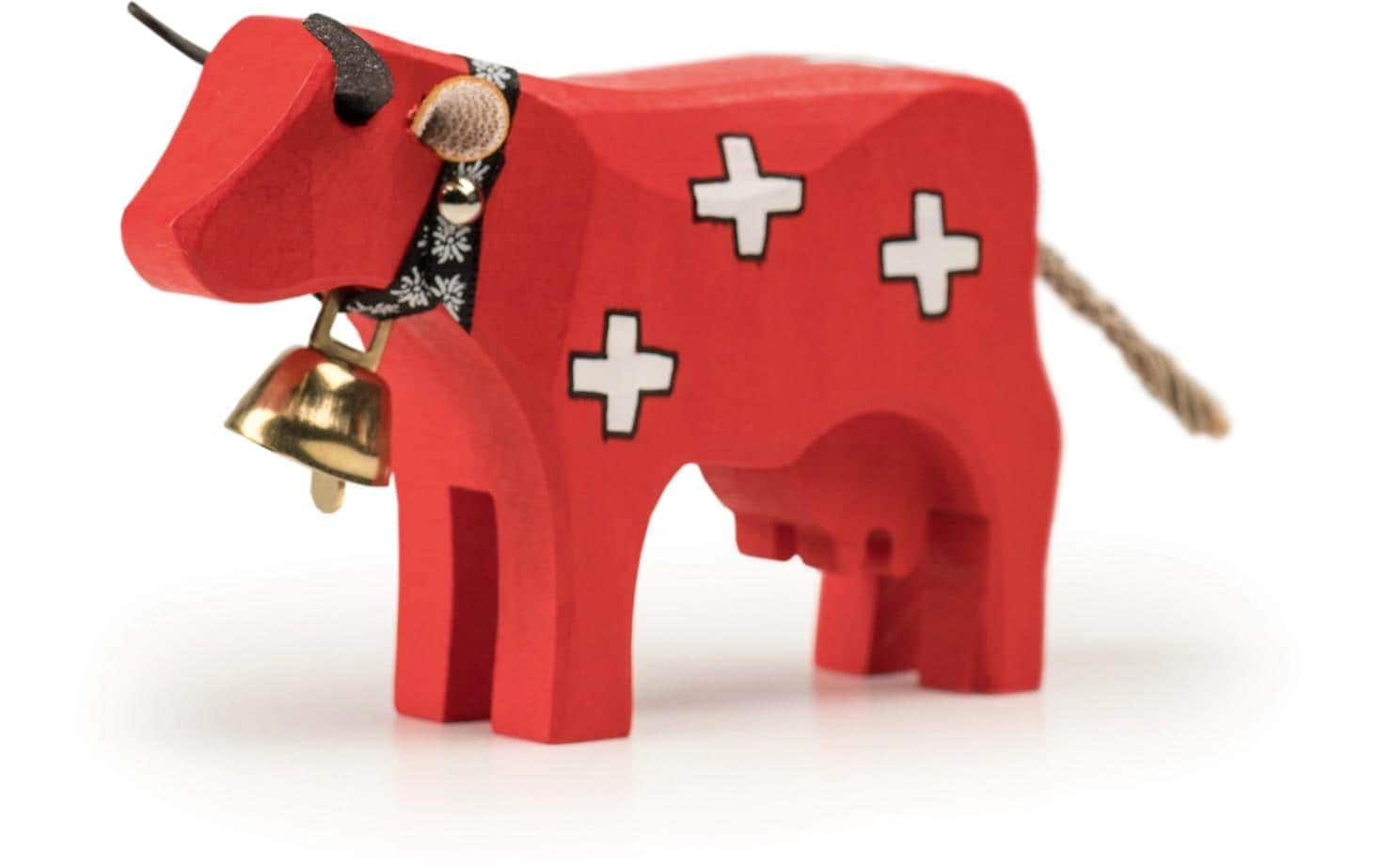 TRAUFFER Spielfigur »Kuh 1 Swiss«, Holzart: Linde, (Schweiz) von TRAUFFER