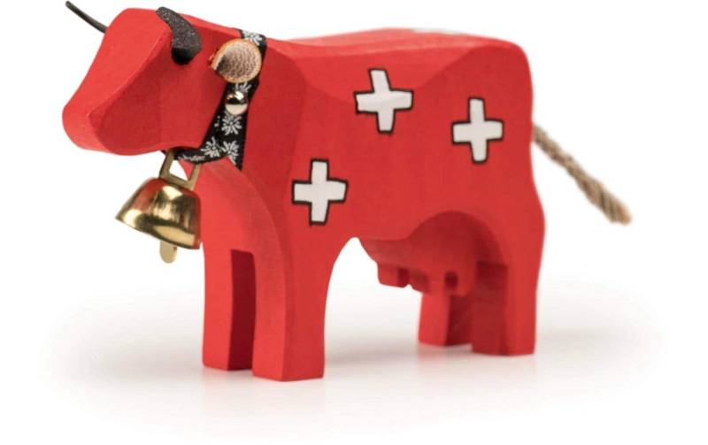 TRAUFFER Spielfigur »Kuh 1 Swiss«, Holzart: Linde, (Schweiz) von TRAUFFER