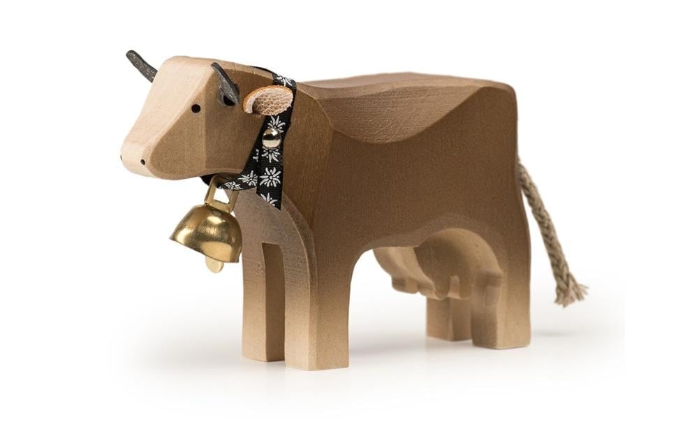 TRAUFFER Spielfigur »Kuh 1 stehend Braunvieh«, Holzart: Linde, (Schweiz) von TRAUFFER