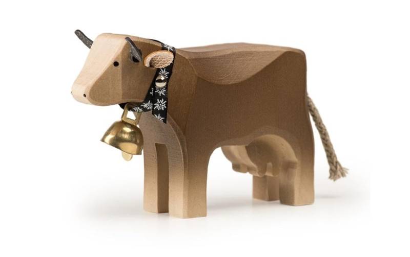 TRAUFFER Spielfigur »Kuh 1 stehend Braunvieh«, Holzart: Linde, (Schweiz) von TRAUFFER