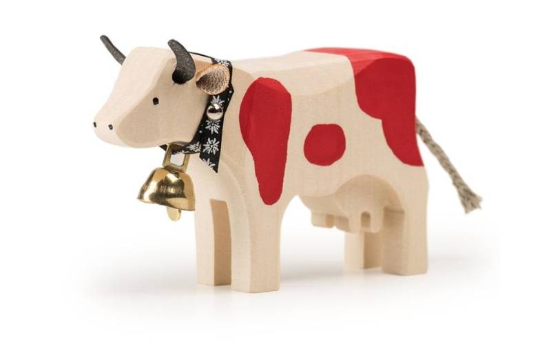 TRAUFFER Spielfigur »Kuh 1 stehend rot«, Holzart: Linde, (Schweiz) von TRAUFFER